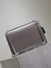YSL Sunset Medium In Smooth Leather Gray Silver - 22x8x16cm - 6