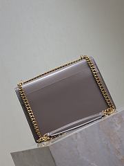 YSL Sunset Medium In Smooth Leather Gray Gold - 22x8x16cm - 3