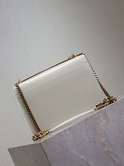 YSL Sunset Medium In Smooth Leather White Gold - 22x8x16cm - 2