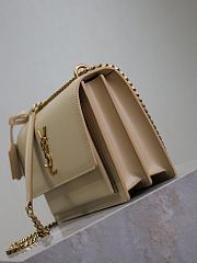 YSL Sunset Medium In Smooth Leather Beige Gold - 22x8x16cm - 3