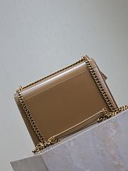 YSL Sunset Medium In Smooth Leather Dark Beige Gold - 22x8x16cm - 4