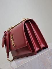 YSL Sunset Medium In Smooth Leather Red Gold - 22x8x16cm - 6