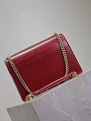 YSL Sunset Medium In Smooth Leather Red Gold - 22x8x16cm - 5