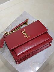 YSL Sunset Medium In Smooth Leather Red Gold - 22x8x16cm - 2