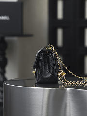 Chanel Mini Flap Bag Shiny Lambskin & Gold Tone Metal Black - 18x13x7cm - 3