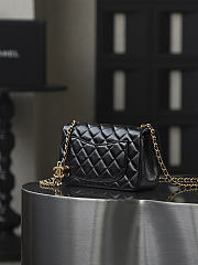 Chanel Mini Flap Bag Shiny Lambskin & Gold Tone Metal Black - 18x13x7cm - 6