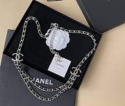 Spring-Summer 2025 Chanel Chain Belt Metal & Goatskin Silver & Black - 1