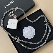 Spring-Summer 2025 Chanel Chain Belt Metal & Denim Gold & Blue - 5