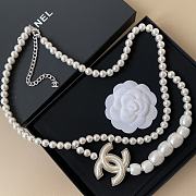 Chanel Chain Belt Metal Resin Glass Pearls Silver Pearly - 4