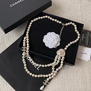 Chanel Chain Belt Metal Glass Pearls & Strass Silver Pearly White & Crystal - 6