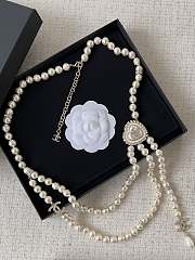 Chanel Chain Belt Metal Glass Pearls & Strass Silver Pearly White & Crystal - 3