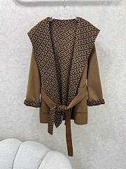 Fendi Reversible FF Belted Coat Brown - 1
