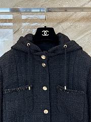 Chanel Hooded Tweed Jacket Black - 5