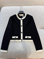 Dioriviera Cropped Jacket Black and Ecru Technical Knit - 1