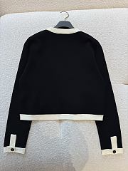 Dioriviera Cropped Jacket Black and Ecru Technical Knit - 4