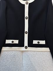 Dioriviera Cropped Jacket Black and Ecru Technical Knit - 3