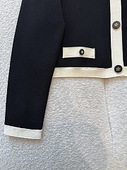 Dioriviera Cropped Jacket Black and Ecru Technical Knit - 2
