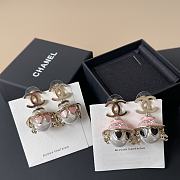 Fall-Winter 2025 Chanel Earrings Metal Resin & Glass Pearls Gold Pink Black & Pearly White - 1