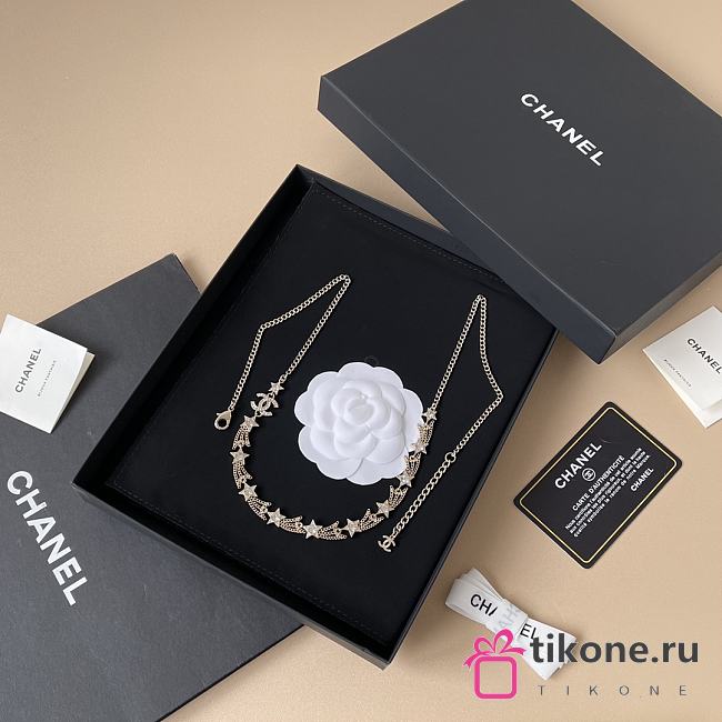 Fall-Winter 2025/26 Chanel Long Necklace Metal & Strass Gold & Crystal - 1