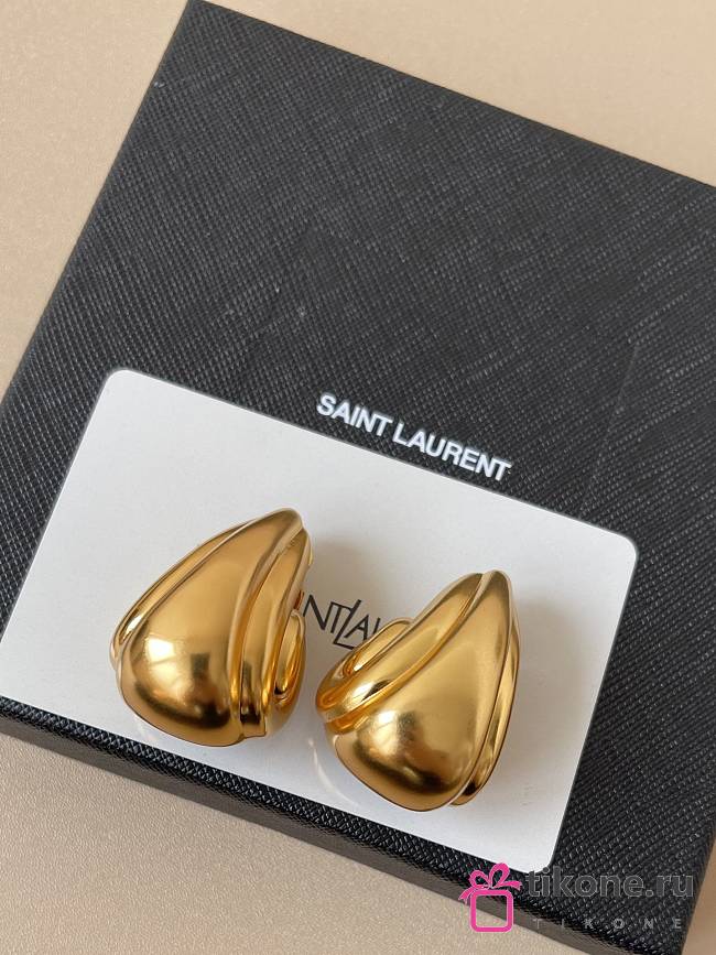 YSL Teardrop Hoop Earrings - 1