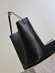 YSL Bold Hobo Bag In Smooth Leather Black - 37x42x16cm - 4