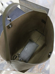 YSL Bold Hobo Bag In Smooth Leather Khaki - 37x42x16cm - 2