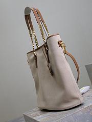 YSL Saint Laurent Shopping In Canvas And Vegetable-Tanned Leather - 36x38x15cm - 5