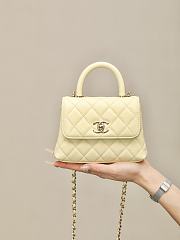 Chanel 24 Coco Handle Grained Calfskin Light Yellow 14cm - 4