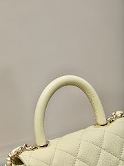 Chanel 24 Coco Handle Grained Calfskin Light Yellow 14cm - 6