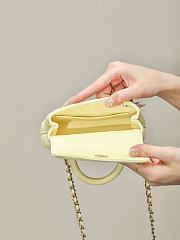 Chanel 24 Coco Handle Grained Calfskin Light Yellow 14cm - 5