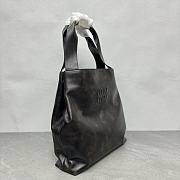 Miumiu Leather Hobo Bag Coffee 5BC119 - 38.5x11x39cm - 5
