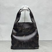 Miumiu Leather Hobo Bag Coffee 5BC119 - 38.5x11x39cm - 3