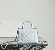 Chanel 24 Coco Handle Grained Calfskin Light Blue 14cm - 5