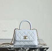 Chanel 24 Coco Handle Grained Calfskin Light Blue 14cm - 6