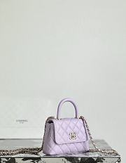 Chanel 24 Coco Handle Grained Calfskin Purple 14cm - 6