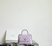 Chanel 24 Coco Handle Grained Calfskin Purple 14cm - 5