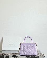 Chanel 24 Coco Handle Grained Calfskin Purple 14cm - 3
