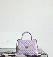 Chanel 24 Coco Handle Grained Calfskin Purple 14cm - 2