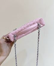 Chanel Vanity with Chain Shiny Grained Calfskin Strass & Silver Tone Metal Pink - 17x19.5x5cm - 6
