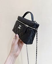 Chanel Vanity with Chain Shiny Grained Calfskin Strass & Silver Tone Metal Black - 17x19.5x5cm - 5