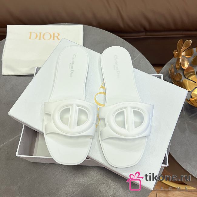 Dior CD Slide Rubber White - 1