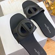 Dior CD Slide Rubber Black  - 3