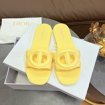 Dior CD Slide Rubber Yellow