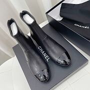 Chanel Lambskin Logo Ankle Boots Black 6.5cm - 5