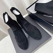 Chanel Suede Logo Ankle Boots Black 6.5cm - 2
