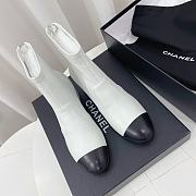 Chanel Lambskin Logo Ankle Boots White 6.5cm - 2