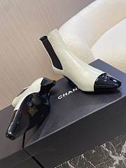 Chanel Shiny Crumpled Calfskin Ankle Boots White 5cm - 5