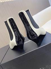 Chanel Shiny Crumpled Calfskin Ankle Boots White 5cm - 4