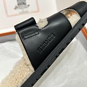 Hermes Chypre Sandal Shearling In Lamskin Black - 6