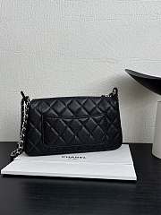 Chanel Wallet On Chain Shiny Grained Calfskin Strass & Silver Tone Metal Black - 21x5.5x12cm - 3